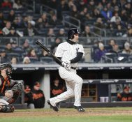 Neil Walker Bats with the Bronx Bombers
